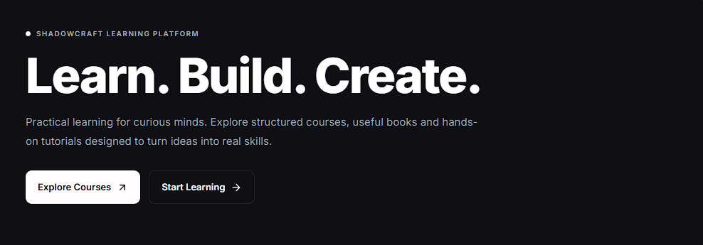 ShadowCraft Courses platform